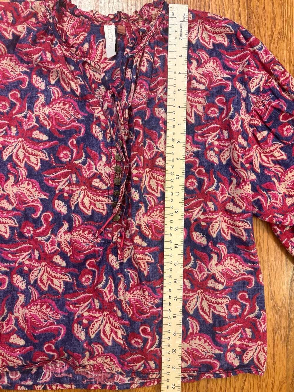 Anthropologie Pilcro Lucille Floral Peasant Blouse - Picture 9 of 11